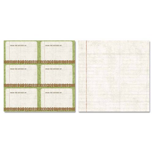 Carolee's Creations - Adornit - Garden Fun Collection - 12 x 12 Double Sided Paper - Recipe Cards