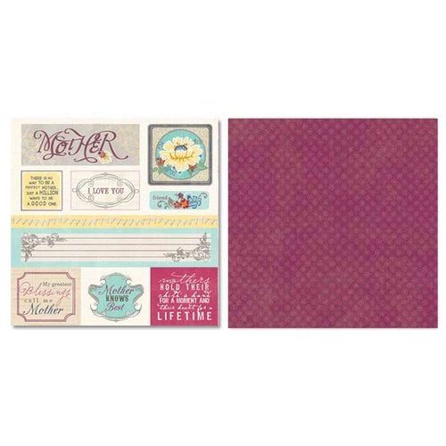 Carolee's Creations - Adornit - Charmed Collection - 12 x 12 Double Sided Paper - Mother Cut Apart