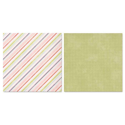 Carolee's Creations - Adornit - Remember When Collection - 12 x 12 Double Sided Paper - Keepsake Stripe