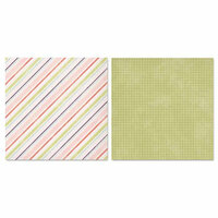 Carolee's Creations - Adornit - Remember When Collection - 12 x 12 Double Sided Paper - Keepsake Stripe
