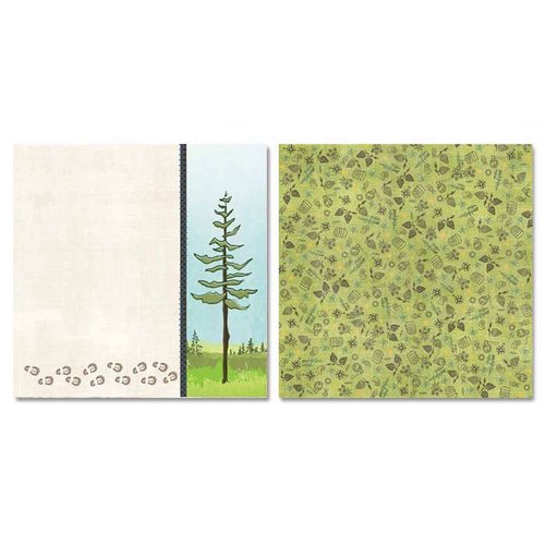 Carolee's Creations - Adornit - Camping Friends Collection - 12 x 12 Double Sided Paper - Animal Forest B