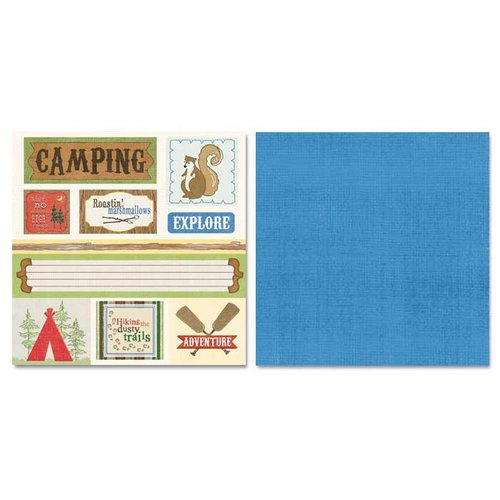 Carolee's Creations - Adornit - Camping Friends Collection - 12 x 12 Double Sided Paper - Camping Cut Apart