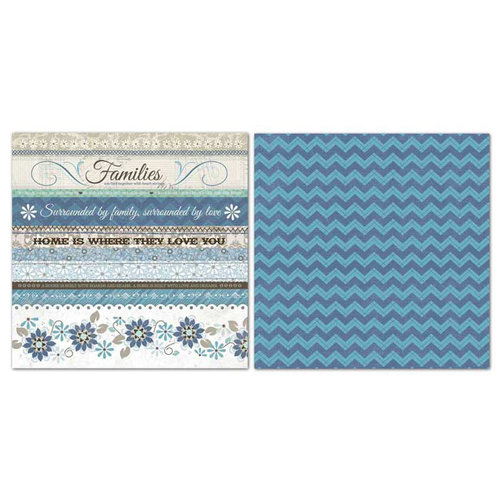 Carolee's Creations - Adornit - Capri Taupe Collection - 12 x 12 Double Sided Paper - Ticker Tape