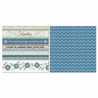 Carolee's Creations - Adornit - Capri Taupe Collection - 12 x 12 Double Sided Paper - Ticker Tape