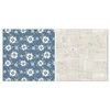 Carolee's Creations - Adornit - Capri Taupe Collection - 12 x 12 Double Sided Paper - Sapphire Daisy