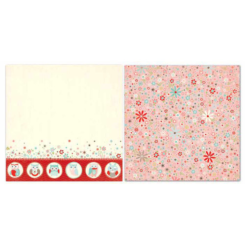 Carolee's Creations - Adornit - Nested Owls Coral Collection - 12 x 12 Double Sided Paper - Nested Owl