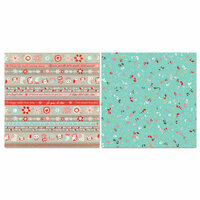 Carolee's Creations - Adornit - Nested Owls Coral Collection - 12 x 12 Double Sided Paper - Ticker Tape