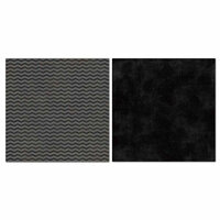 Carolee's Creations - Adornit - Blender Basics Collection -12 x 12 Double Sided Paper - Black Chevron