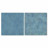 Carolee's Creations - Adornit - Blender Basics Collection -12 x 12 Double Sided Paper - Blue Chevron