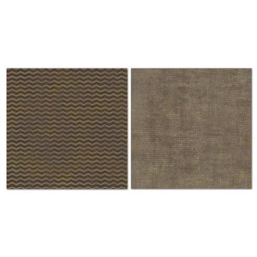Carolee's Creations - Adornit - Blender Basics Collection -12 x 12 Double Sided Paper - Brown Chevron