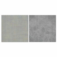 Carolee's Creations - Adornit - Blender Basics Collection -12 x 12 Double Sided Paper - Gray Chevron