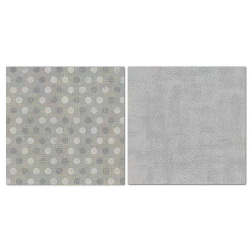 Carolee's Creations - Adornit - Blender Basics Collection -12 x 12 Double Sided Paper - Gray Pixie Dots