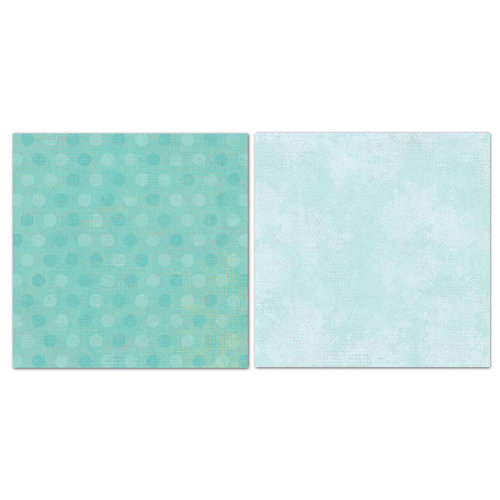 Carolee's Creations - Adornit - Blender Basics Collection -12 x 12 Double Sided Paper - Mint Pixie Dots
