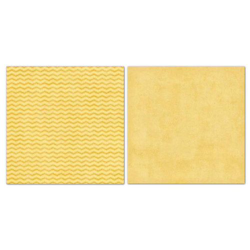 Carolee's Creations - Adornit - Blender Basics Collection -12 x 12 Double Sided Paper - Mustard Chevron