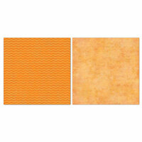 Carolee's Creations - Adornit - Blender Basics Collection -12 x 12 Double Sided Paper - Orange Chevron