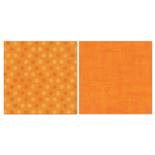 Carolee's Creations - Adornit - Blender Basics Collection -12 x 12 Double Sided Paper - Orange Pixie Dots