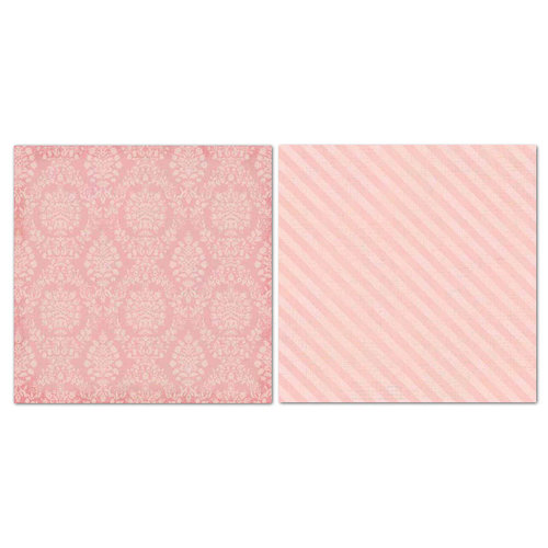 Carolee's Creations - Adornit - Blender Basics Collection -12 x 12 Double Sided Paper - Pink Damask