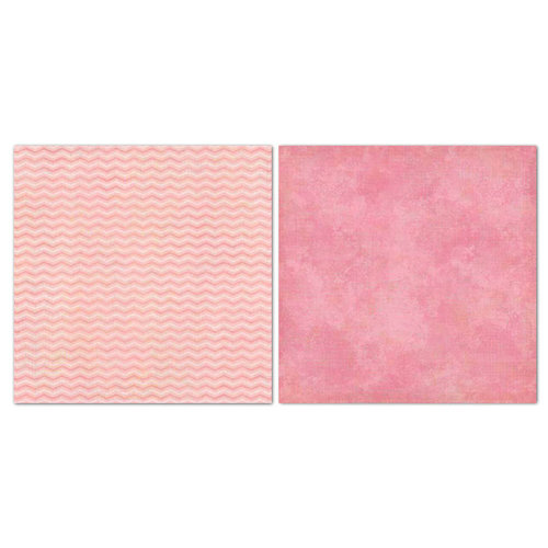 Carolee's Creations - Adornit - Blender Basics Collection -12 x 12 Double Sided Paper - Pink Chevron