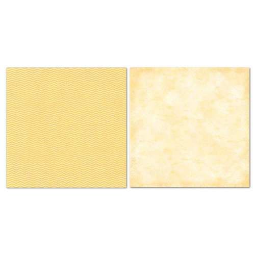 Carolee's Creations - Adornit - Blender Basics Collection -12 x 12 Double Sided Paper - Yellow Chevron