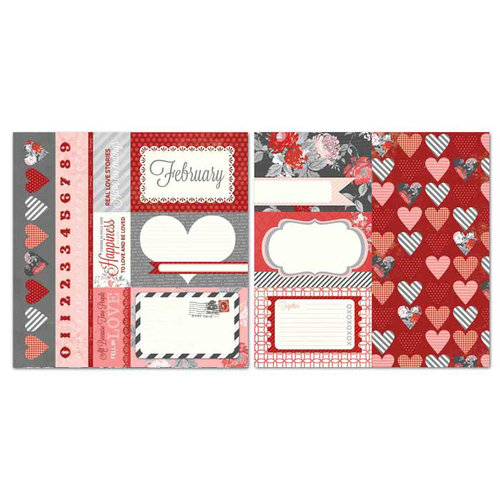 Carolee's Creations - Adornit - Seasons Collection - 12 x 12 Double Sided Paper - February Cut Apart