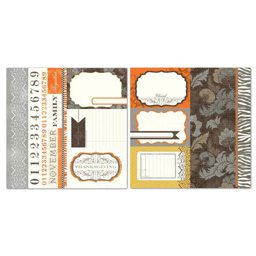 Carolee's Creations - Adornit - Seasons Collection - 12 x 12 Double Sided Paper - November Cut Apart