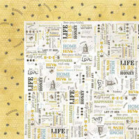 Carolee's Creations - Adornit - Bumble Collection - 12 x 12 Double Sided Paper - Wordplay