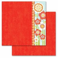 Carolee's Creations - Adornit - Crazy for Daisy Collection - 12 x 12 Double Sided Paper - Crazy Tall Daisies