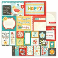 Carolee's Creations - Adornit - Crazy for Daisy Collection - 12 x 12 Double Sided Paper - Crazy Cut Apart