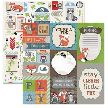 Carolee's Creations - Adornit - Timberland Critters Collection - 12 x 12 Double Sided Paper - Critter Cut Apart