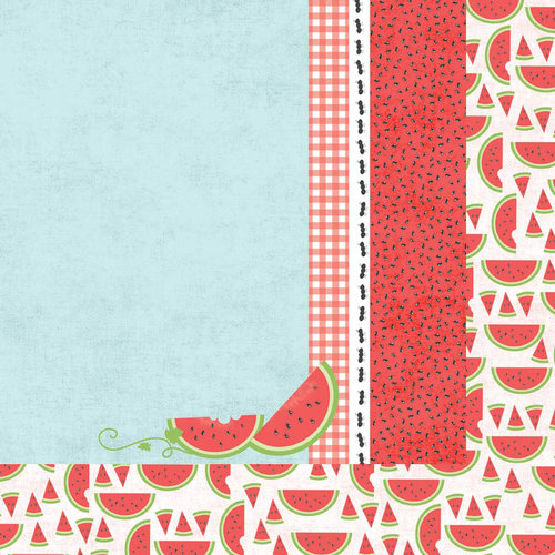 Carolee's Creations - Adornit - Summertime Memories Collection - 12 x 12 Double Sided Paper - Watermelon Party