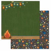 Carolee's Creations - Adornit - Happy Trails Collection - 12 x 12 Double Sided Paper - Camping Scene