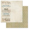 Carolee's Creations - Adornit - Wisteria Collection - 12 x 12 Double Sided Paper - Family Rules