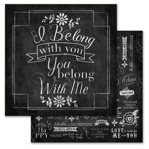 Carolee's Creations - Adornit - You and Me Collection - 12 x 12 Double Sided Paper - Belong Together