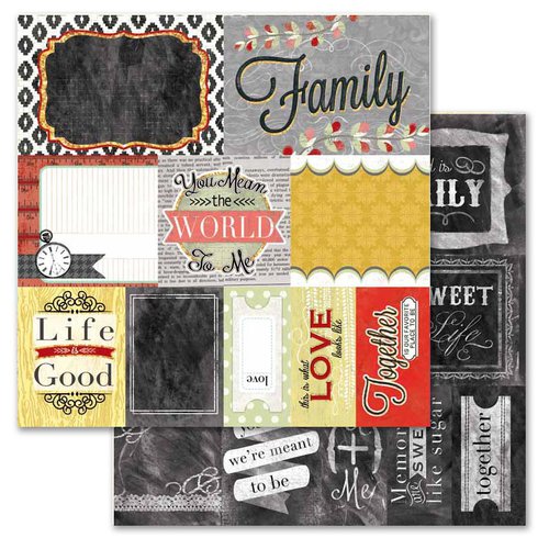 Carolee's Creations - Adornit - You and Me Collection - 12 x 12 Double Sided Paper - Together Cut Apart