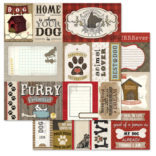 Carolee's Creations - Adornit - Hound Dog Collection - 12 x 12 Double Sided Paper - Cut Apart