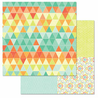 Carolee's Creations - Adornit - Kaleidoscope Collection - 12 x 12 Double Sided Paper - Triangle Glass