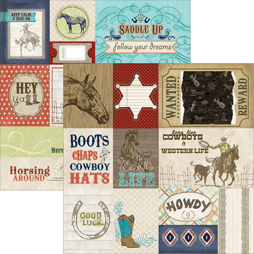 Carolee's Creations - Adornit - Yeehaw Collection - 12 x 12 Double Sided Paper - Western Cut Apart