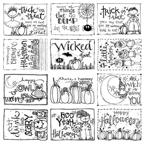 Carolee's Creations - AdornIt - Halloween - Art Play Paintables - 12 x 12 Paper - Wicked