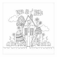 Carolee's Creations - AdornIt - Art Play Paintables - 12 x 12 Paper - Love at Home