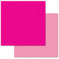 Carolee's Creations - Adornit - 12 x 12 Double Sided Paper - Hot Pink Dots