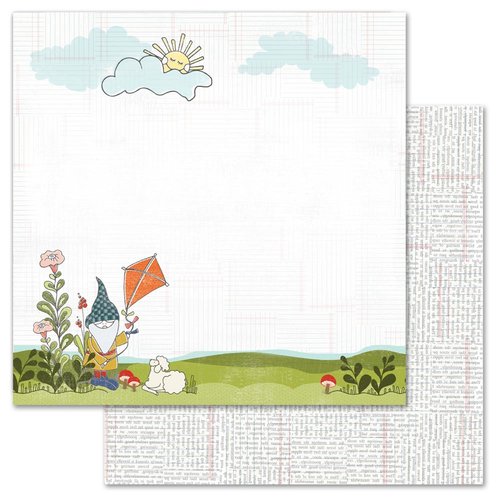 Carolee's Creations - AdornIt - Gnome Life Paper Collection - 12 x 12 Double Sided Paper - Kite Buddy