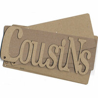 Carolee's Creations Adornit - Chipboard Album - Cousins - with Stripe Textured Acrylic Skin