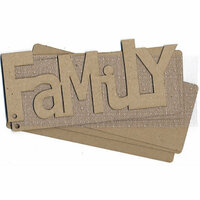 Carolee's Creations Adornit - Chipboard Album - Family - with Woven Textured Acrylic Skin, CLEARANCE