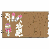Carolee's Creations - Adornit - Baby Girl Collection - Wood Storybook - Baby Girl