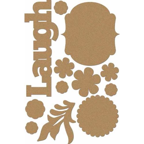 Carolee's Creations - Adornit - Bouquet Patches Collection - Wood Shapes - Laugh