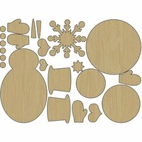 Carolee's Creations - Adornit - Snow Days Collection - Wood Shapes - Stackable Snowman