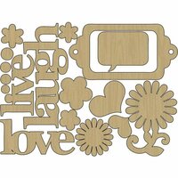Carolee's Creations - Adornit - You and Me Collection - Wood Shapes - Live Laugh Love