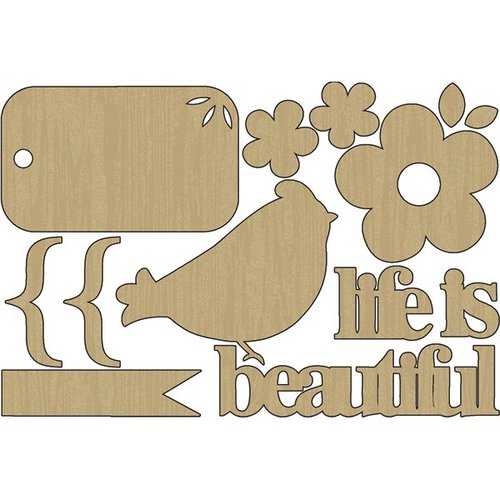 Carolee's Creations - Adornit - Crazy for Daisy Collection - Wood Shapes - Daisy