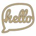 Carolee's Creations - Adornit - Wood Chat Bubble - Hello