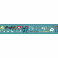 Carolee's Creations - Adornit - Wild Flower Collection - Ribbon - Daisy Smiles - Word